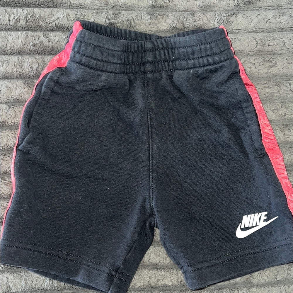 Nike Kids Black and Pink Shorts